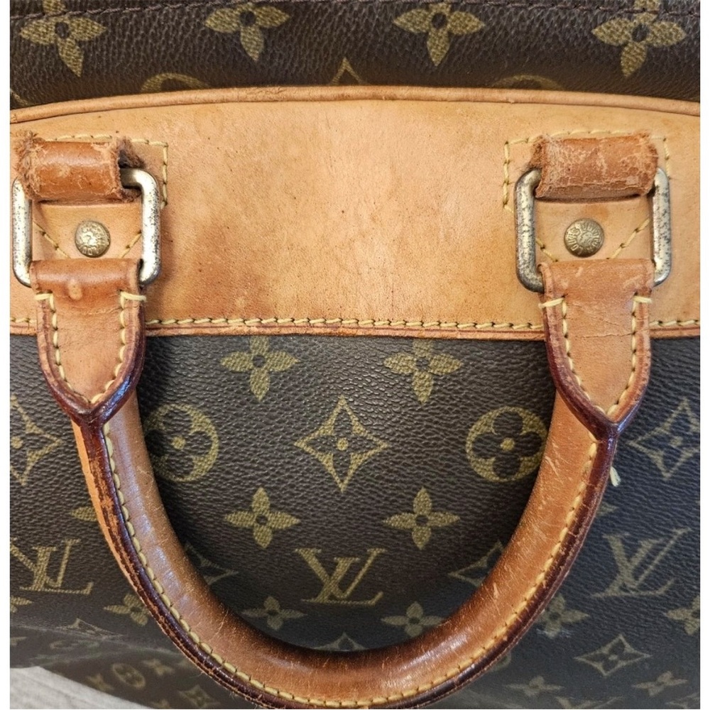 LOUIS VUITTON Evasion Vintage Leather Travel Bag Large Handbag Monogram VTG RARE - Picture 9 of 14